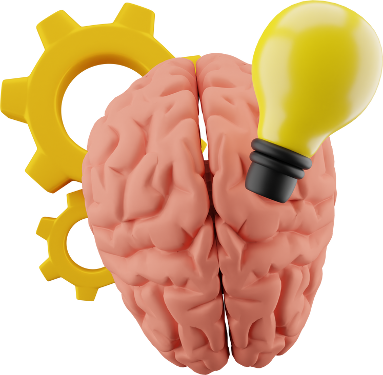 3D Brain AI Illustration